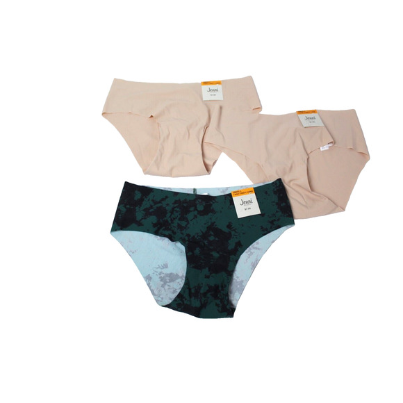 Lot Bundle of 3 Panties Bikini Underwear Jenni Womens Small No Show Beige NEW - Picture 3 of 5